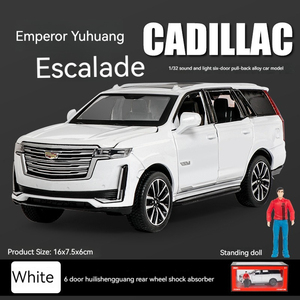 Modellino Auto in Lega 1:32 <span class=keywords><strong>Cadillac</strong></span> <span class=keywords><strong>Escalade</strong></span> con Suoni e Luci, Funzione Pullback, Decorazione e Collezione, Giocattolo in Metallo - Product Image 5