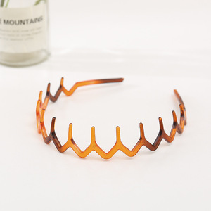 Nouveau bandeau cheveux <span class=keywords><strong>peigne</strong></span> Zigzag bande crantée bandeau femme <span class=keywords><strong>homme</strong></span> fille noël anniversaire cadeau sauvetage cheveux cassés artefact - Product Image 6