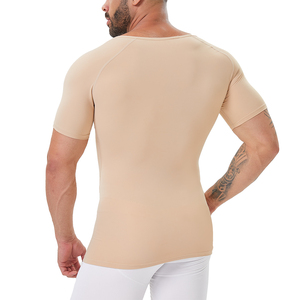 2026 New Mens Shapewear Body Shaper Tummy Control Butt Lifter Slimming Vest Undershirt <strong>White</strong> Spandex/Nylon <strong>Compression</strong> <strong>Shirt</strong> - Product Image 2