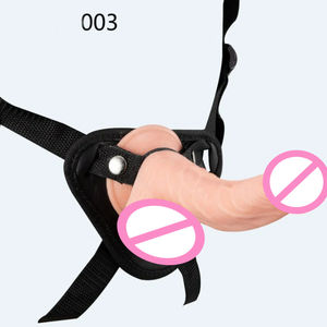 Носимый фаллоимитатор-брюки из кожи, портативный – водонепроницаемый реалистичный страпон-пенис, секс-игрушка для лесбийских пар, оптом - Product Image 6