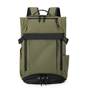 Multifunctional Minimalist <b>Backpack</b> For Men Business Travel <b>Large</b> Capacity 16 Inch Laptop Bag Solid Color Green Black Gray - Product Image 3