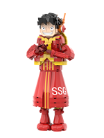 Jouet éducatif personnalisé en briques créatives, figurine de cosplay Luffy, article sur l'île, animation, performance futuriste