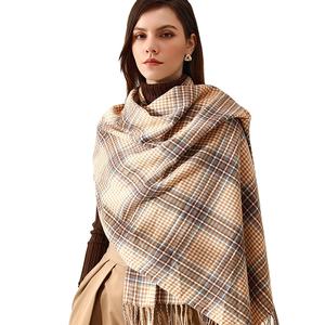 Jingmi OEM Hiver Chaud Gland Plaid Écharpe Femmes Cachemire Châle Style Traditionnel <span class=keywords><strong>Chal</strong></span> Na Kar - Product Image 1
