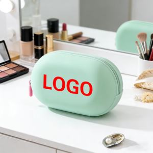 Nueva Bolsa de Maquillaje de Silicona Personalizada con Logotipo, Bolsa de Cosméticos de Viaje, Bolsa para Accesorios, Bolsa de Maquillaje, Organizador de Maquillaje Bonito - Product Image 3
