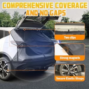 Moustiquaire en maille pour SUV Moustiquaire pour Van avec fermeture à glissière bidirectionnelle Respirant Accessoires de <span class=keywords><strong>camping</strong></span> automobile - Product Image 4