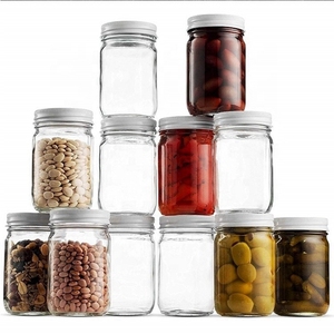 <strong>Wide</strong> <strong>Mouth</strong> Glass <strong>Mason</strong> <strong>Jar</strong> With Metal Lid 20ml Clear Plastic Canning Jam Mayo <strong>Jar</strong> for Packaging <strong>4</strong> <strong>oz</strong> 300ml Capacities Available - Product Image 5
