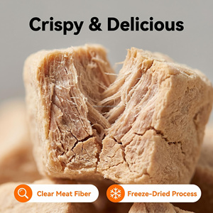 Friandises pour animaux de compagnie en cubes de canard lyophilisés, marque privée OEM, 100% ingrédient unique, hypoallergéniques, sans céréales, pour chiens et chats - Product Image 4