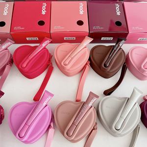 Sac de rangement souple anti-chute en silicone en forme de cœur <span class=keywords><strong>NFS</strong></span> pour rouge à lèvres, brillant à lèvres, écouteurs portables, porte-monnaie et organisateur de bijoux - Product Image 1