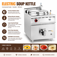 Marmite à soupe électrique commerciale en acier inoxydable, équipement de cuisson inclinable pour restaurant, hôtel, traiteur, cuisine