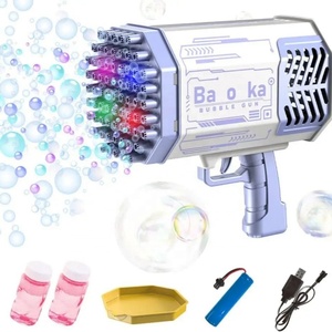 Pistola de Burbujas de 69 Agujeros, Lanzador de Cohetes para Niños, Juguete Infantil para Exteriores, Regalo para Niños y Niñas, Pistola de Burbujas Eléctrica Automática - Product Image 2