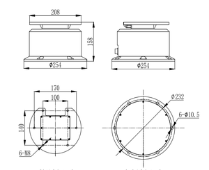 Moniteur pantilt à vitesse variable, axe unique, haute précision 0,01 degré, charge 30 kg, pour antenne radar optique, en alliage d'aluminium - Product Image 5
