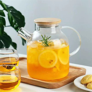 Produits les plus vendus 2025 – <span class=keywords><strong>Carafe</strong></span> <span class=keywords><strong>filtrante</strong></span> à eau <span class=keywords><strong>en</strong></span> <span class=keywords><strong>verre</strong></span> borosilicate transparent, écologique, faite à la main, style vintage, avec poignée et couvercle - Product Image 1