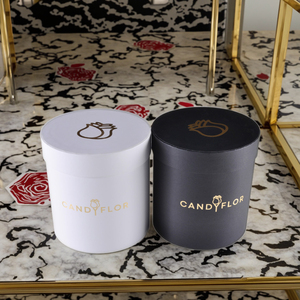 Caja de flores de lujo personalizada al por mayor, caja de regalo de papel de lujo de tubo redondo para mamá - Product Image 5