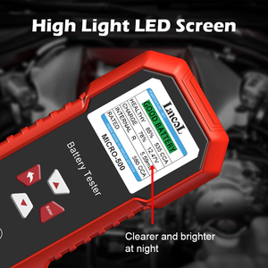 เครื่องทดสอบแบตเตอรี่ MICRO 500 เครื่องทดสอบแบตเตอรี่รถยนต์ 12V พร้อมจอแสดงผล LCD 8 <span class=keywords><strong>ภาษา</strong></span> ช่วงการทดสอบ 40-3000 CCA อินเทอร์เฟซแบบหนีบ MICRO 500 - Product Image 3