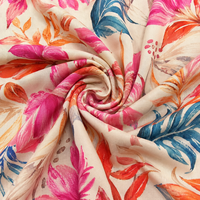 Tissu en rayonne viscose à armure toile, imprimé, pour robes d'été, chemises, chemisiers, jupes et vêtements