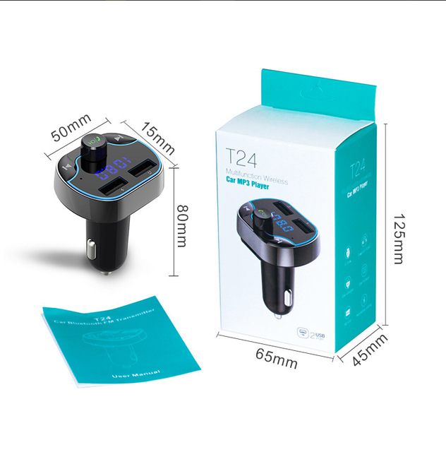 2023 HG bluetooth Car MP3 Player 3.1A Dual USB Charger Audio Music Wireless Handsfree Bluetooth Kit Transmittercharger