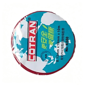 Ruban isolant électrique haute tension ignifuge COTRAN Air PVC Jumbe Roll KC60 0,13 mm*19 mm*10-2 m, excellente résistance à la traction - Product Image 1