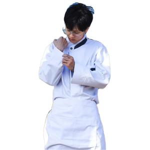 Uniforme de Chef para Trabajadores de Restaurantes de Hamburguesas, Uniforme de Servicio de Alimentos con Delantal a Juego - Product Image 2