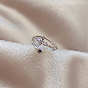 Anello Aperto Personalizzato in Zirconia di Alta Qualità, Gioielli Femminili alla Moda - Product Image 1