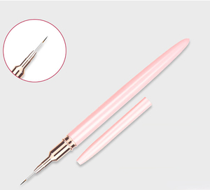 Pincel delineador de uñas estilo japonés con tubo de aluminio, para arte de uñas, con punta de gancho, para líneas, puntos, flores y dibujo a color. - Product Image 3