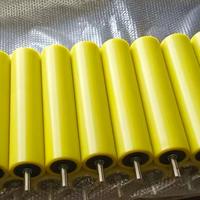 Rouleau de convoyeur SENC en acier galvanisé, acier inoxydable, PU, PVC, pignon, connexion cylindrique filetée, tailles personnalisées 40-80 mm, découpe sur mesure