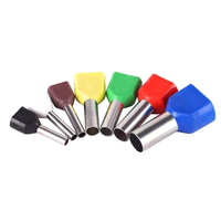 TE Double Cord End Terminal Cuivre Ferrules Manchon Fil Connecteur TE0508 TE1008 TE7508 TE1508 TE2508 Splice Cord End Terminal