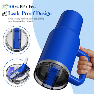 H2.0 Tumbler Leopard <span class=keywords><strong>Shape</strong></span> đôi tường chân không Tumbler với xử lý và rơm tái sử dụng cốc thép không gỉ - Product Image 2