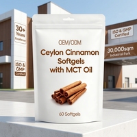 Capsules de Cannelle de Ceylan avec Huile MCT Antioxydante, Complément Alimentaire Hautement Biodisponible pour Adultes