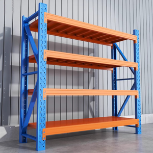 Estantería <span class=keywords><strong>de</strong></span> almacén <span class=keywords><strong>de</strong></span> servicio pesado Estante <span class=keywords><strong>de</strong></span> almacenamiento <span class=keywords><strong>de</strong></span> acero al carbono 500kg/Estantes ajustables <span class=keywords><strong>de</strong></span> nivel Logística/Comercio electrónico ISO 9001 y venta al por mayor - Product Image 2