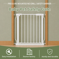 Barrière de sécurité pour bébés, enfants, chiens et chats, pour portes et escaliers, sans perçage, fixation par pression, installation facile