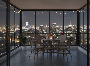 Ensemble de salle à manger Jamaica Bistro, table et chaises de style asiatique moderne et élégant, expérience de salle à manger confortable et élégante, fabrication artisanale en rotin d'Indonésie - Product Image 3