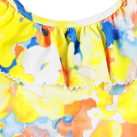 Maillot de bain une pièce à volants pour filles, motif Floral, culotte tanga, Bikini pour la plage