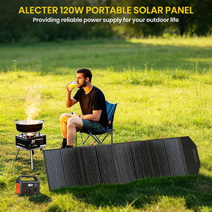 Panneaux solaires monocristallins noirs ALECTER APH-FB147 à bas prix, 120W, 24% d'efficacité, étanches IP65, pliables - Product Image 3