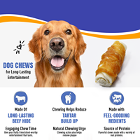 Friandises pour chiens en gros OEM, bâtonnets de poulet torsadés de 2,5 pouces, 6 unités, friandises à mâcher, friandises dentaires, riches en protéines, pour la santé digestive