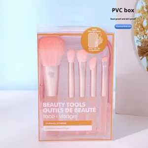 New 5pcs Mini Synthetic Hair Powder Brush Eyeshadow Nose Shadow Face Professional Makeup Brush <strong>Set</strong> With Portable Box - Product Image 1