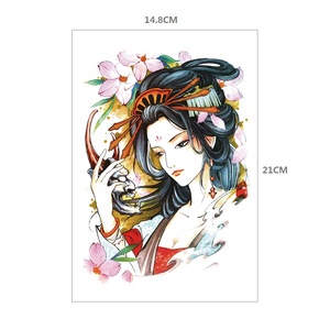 HB – autocollants demi-feuille imperméables pour femmes asiatiques, tatouages temporaires pour filles geisha japonaises pour adultes sexy - Product Image 6