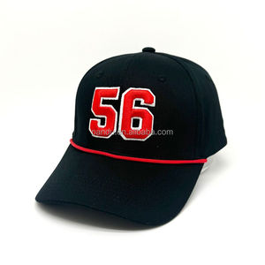 Cappellini da Baseball OEM a 6 Pannelli in Cotone Strutturato <span class=keywords><strong>con</strong></span> Visiera Curva e Chiusura Snapback, Personalizzabili <span class=keywords><strong>con</strong></span> Logo Ricamato e Cordino - Product Image 5