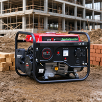 BISON(CHINA) 1kW 1,2kW Mini Tragbarer Benzin-Generator mit Autostart und Seilzugstarter, 50Hz 60Hz 220V AC, Notstromversorgung für Zuhause, Camping, Leichtgewicht