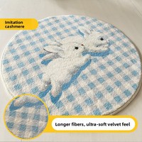 Alfombra Moderna Personalizada, Alfombra Comercial con Diseño de Dibujos Animados, Alfombra de Entrada para Dormitorio, Imitación de Cachemira, con Logotipo y Patrón de Anime