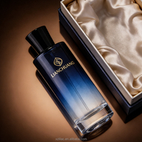 Flacon de parfum en verre dépoli rose dégradé de luxe, cylindre droit, logo personnalisé par estampage à chaud, flacon pulvérisateur cosmétique vide