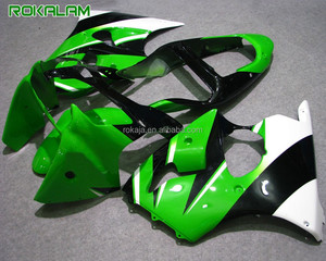<span class=keywords><strong>ZX6R</strong></span> carenados para <span class=keywords><strong>Kawasaki</strong></span> <span class=keywords><strong>636</strong></span> ZX-6R 2000 de 2001, <span class=keywords><strong>2002</strong></span> ZX 6R ABS de plástico verde negro blanco carrocería carenado del mercado de - Product Image 1