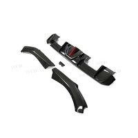 Diffuseur arrière en fibre de carbone sèche avec lumière LED pour BMW G80 G82 G83 M3 M4 2021 + Diffuseur de pare-chocs arrière Lip Splitter Car Bodykit