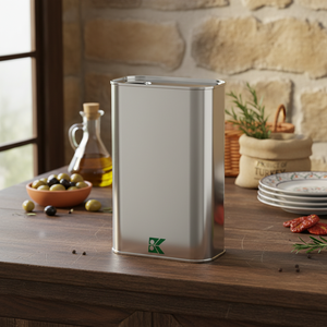 Contenedor Rectangular de Metal Kontensan para Almacenamiento de Aceite de Oliva, Modelo L588, Dimensiones 58x115x180mm, Origen Turquía - Product Image 3