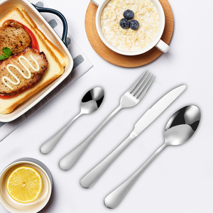 ชุดช้อนส้อมมีดสแตนเลสสีเงิน 24 ชิ้น สำหรับ 6 คน เหมาะสำหรับงานจัดเลี้ยง - Product Image 3