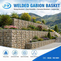 Promotion : Paniers et boîtes gabions soudés galvanisés Ding Yang Galfan 2x1x1m, tailles personnalisables avec poteaux renforcés