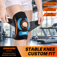 Genouillère de soutien OEM ODM avec sangles de compression croisées en néoprène respirant pour le soulagement des douleurs articulaires