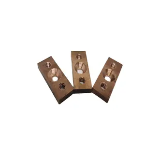 Red copper connection piece grounding busbar distribution cabinet connection busbar tin plated purple copper busbar punching