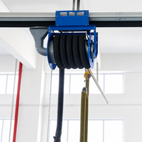 Système de tuyau d'extraction d'échappement pour véhicule sur rail avec enrouleur coulissant, résistant aux hautes températures, forte aspiration, CE ISO, pour garage et atelier, en vrac