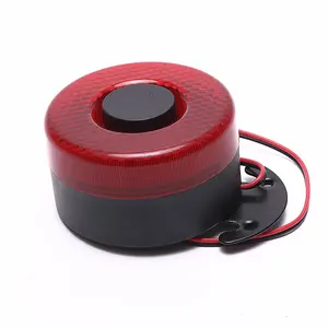 Manufacturers Supply 12V Or 24V Piezo Led Buzzer 103dB Red Back Horn With Light