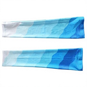 Manchons de cyclisme bleu dégradé anti-UV unisexe pour adultes 100% polyester imprimé par sublimation - Product Image 6